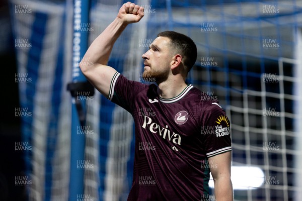 210426 - Queens Park Rangers v Swansea City - Sky Bet Championship - Zan Vipotnik of Swansea City celebrates after scoring his sides second goal