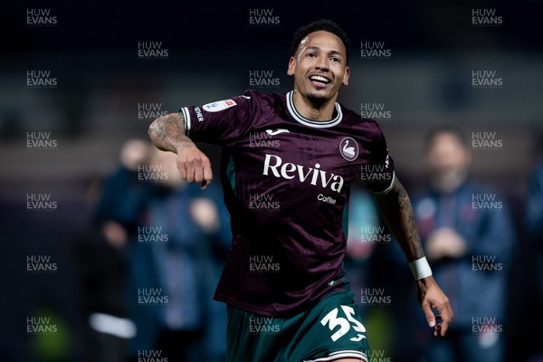 210426 - Queens Park Rangers v Swansea City - Sky Bet Championship - Ronald of Swansea City waves to the fans after their sides victory