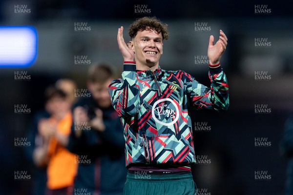 210426 - Queens Park Rangers v Swansea City - Sky Bet Championship - Thomas Woodward of Swansea City applauds the fans after their sides victory