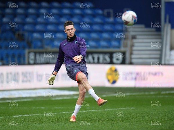 261220 - Queens Park Rangers v Swansea City - Sky Bet Championship - Freddie Woodman of Swansea City during the pre-match warm-up