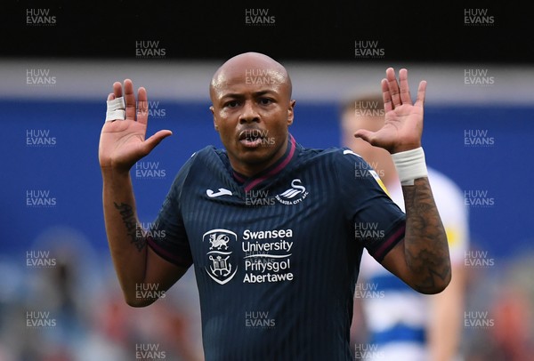 261220 - Queens Park Rangers v Swansea City - Sky Bet Championship - Andre Ayew of Swansea City frustrated with an offside decision
