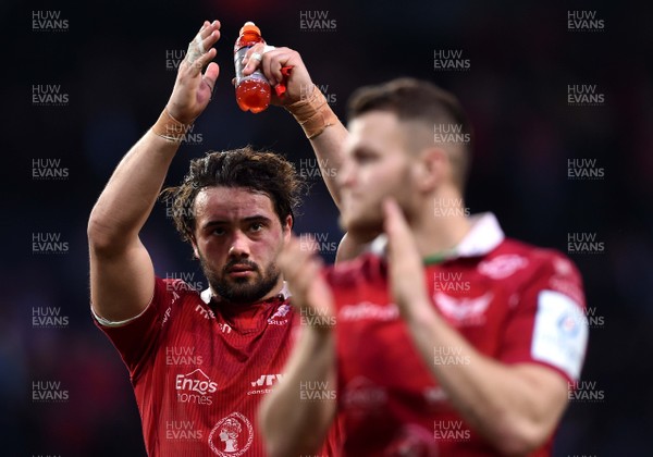 190119 - Racing 92 v Scarlets - European Rugby Heineken Champions Cup -  Joshua Macleod of Scarlets at the end of the game