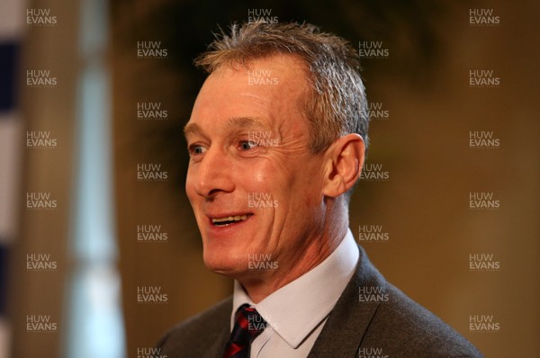 250117 - RBS 6 Nations Launch - Wales Head Coach Rob Howley talks to the media