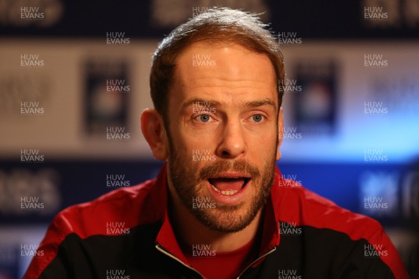 250117 - RBS 6 Nations Launch - Wales Captain Alun Wyn Jones talks to the media