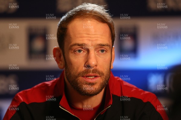 250117 - RBS 6 Nations Launch - Wales Captain Alun Wyn Jones talks to the media