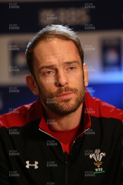 250117 - RBS 6 Nations Launch - Wales Captain Alun Wyn Jones talks to the media