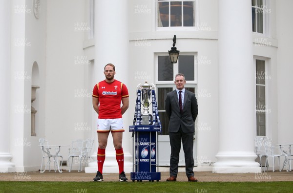 250117 - RBS 6 Nations Launch - Wales Captain Alun Wyn Jones and Head Coach Rob Howley