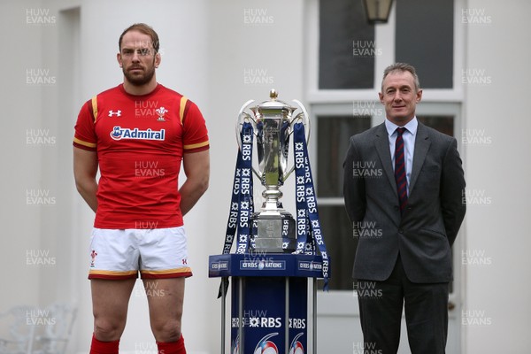 250117 - RBS 6 Nations Launch - Wales Captain Alun Wyn Jones and Head Coach Rob Howley