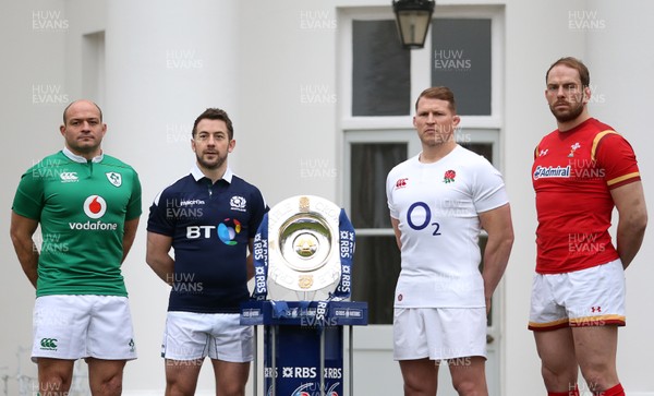 250117 - RBS 6 Nations Launch - Home Nations Ireland's Rory Best, Scotland's Greig Laidlaw, England's Dylan Hartley and Wales' Alun Wyn Jones