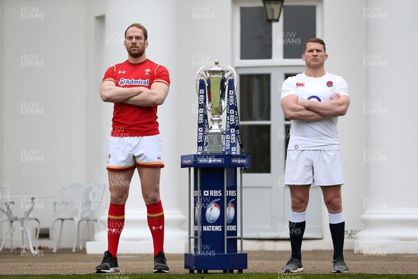 250117 - RBS 6 Nations Launch - Wales' Alun Wyn Jones and England's Dylan Hartley