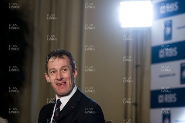 230113 - RBS 6 Nations Launch -Wales coach Rob Howley during the RBS 6 Nations launch in London