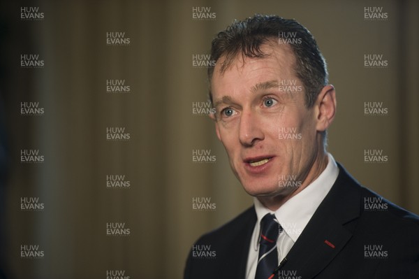 230113 - RBS 6 Nations Launch -Wales coach Rob Howley during the RBS 6 Nations launch in London