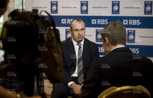 230113 - RBS 6 Nations Launch -France head coach Philippe Saint Andre during the RBS 6 Nations launch in London