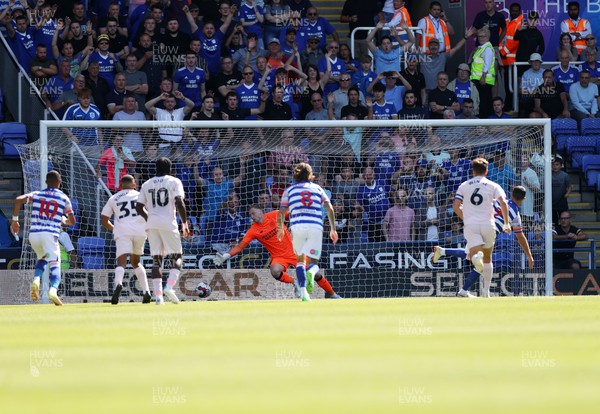 060822 - Reading v Cardiff City - SkyBet Championship - Shane Long of Reading scores a goal from the penalty spot