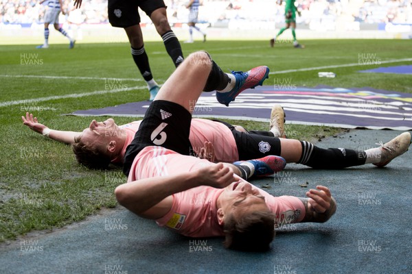 090422 - Reading v Cardiff City - Sky Bet Championship - Alfie Doughty of Cardiff City celebrates after scoring a goal