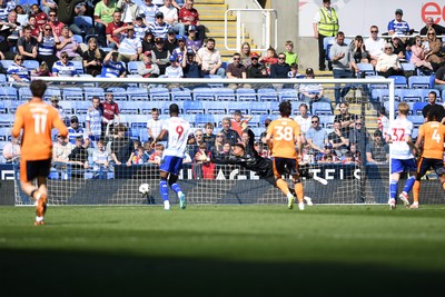 180426 - Reading v Cardiff City - Sky Bet League 1 - Nathan Trott of Cardiff City makes a stop to deny the opener