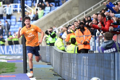180426 - Reading v Cardiff City - Sky Bet League 1 - Rubin Colwill of Cardiff City celebrates scoring a goal