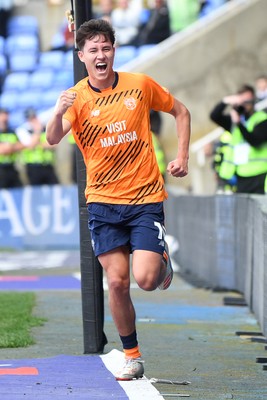 180426 - Reading v Cardiff City - Sky Bet League 1 - Rubin Colwill of Cardiff City celebrates scoring a goal