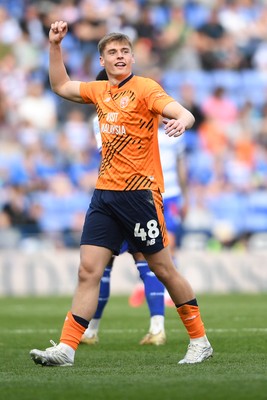 180426 - Reading v Cardiff City - Sky Bet League 1 - Dylan Lawlor of Cardiff City celebrates after his side scores a goal