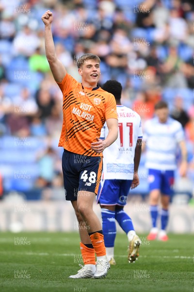 180426 - Reading v Cardiff City - Sky Bet League 1 - Dylan Lawlor of Cardiff City celebrates after his side scores a goal