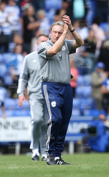180819 - Reading v Cardiff City, Sky Bet Championship - Cardiff City manager Neil Warnock applauds fans at the end of the match