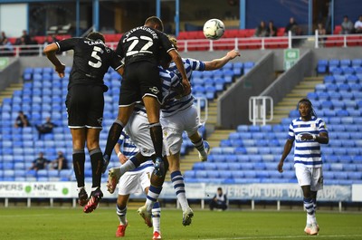 100821 - Reading v Swansea City - Carabao Cup - Joel Latibeaudiere of Swansea City scores goal