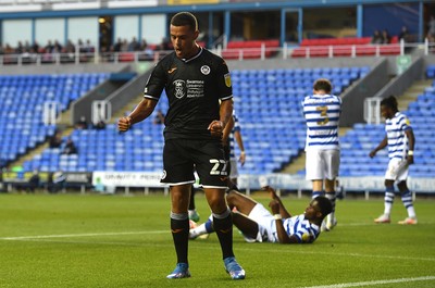 100821 - Reading v Swansea City - Carabao Cup - Joel Latibeaudiere of Swansea City celebrates scoring goal