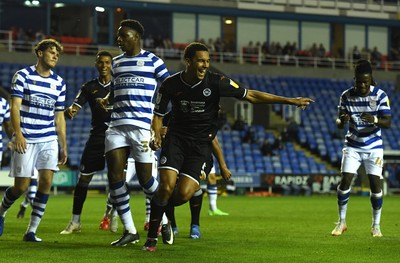 100821 - Reading v Swansea City - Carabao Cup - Ben Cabango of Swansea City celebrates scoring goal