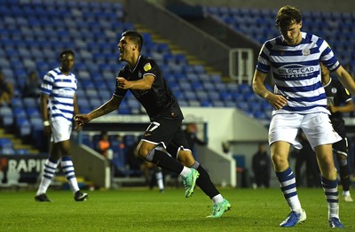 100821 - Reading v Swansea City - Carabao Cup - Joel Piroe of Swansea City celebrates scoring goal