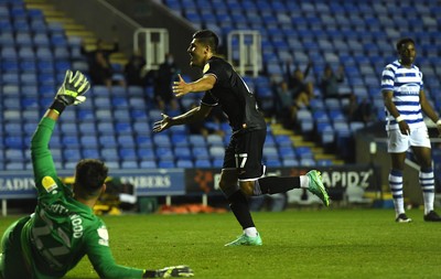 100821 - Reading v Swansea City - Carabao Cup - Joel Piroe of Swansea City celebrates scoring goal