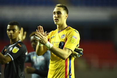 100821 - Reading v Swansea City - Carabao Cup - Steven Benda of Swansea City at the end of the game