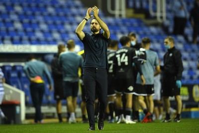 100821 - Reading v Swansea City - Carabao Cup - Swansea City Manager Russell Martin at the end of the game