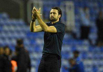 100821 - Reading v Swansea City - Carabao Cup - Swansea City Manager Russell Martin at the end of the game