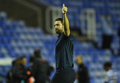 100821 - Reading v Swansea City - Carabao Cup - Swansea City Manager Russell Martin at the end of the game