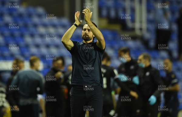 100821 - Reading v Swansea City - Carabao Cup - Swansea City Manager Russell Martin at the end of the game