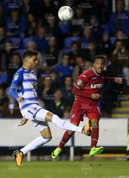 190917 - Reading v Swansea City - Carabao Cup - Martin Olsson of Swansea City crosses the ball in