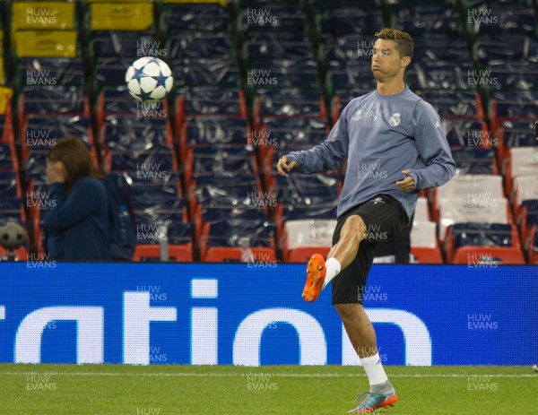 020617 - Real Madrid Training Session, UEFA Champions League Final, Cardiff - Ronaldo of Real Madrid during training at the National Stadium of Wales ahead of the Champions League Final