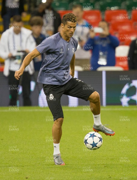 020617 - Real Madrid Training Session, UEFA Champions League Final, Cardiff - Ronaldo of Real Madrid during training at the National Stadium of Wales ahead of the Champions League Final