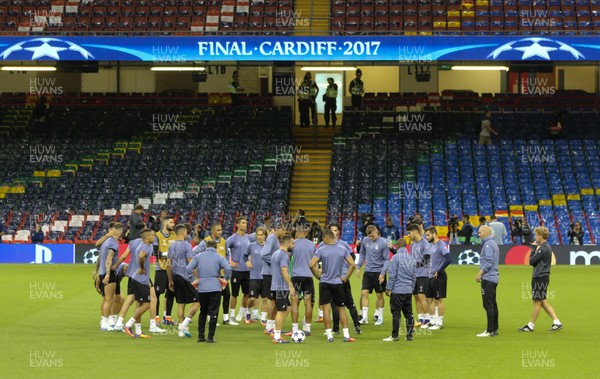 020617 - Real Madrid Training Session, UEFA Champions League Final, Cardiff - Real Madrid team during training at the National Stadium of Wales ahead of the Champions League Final