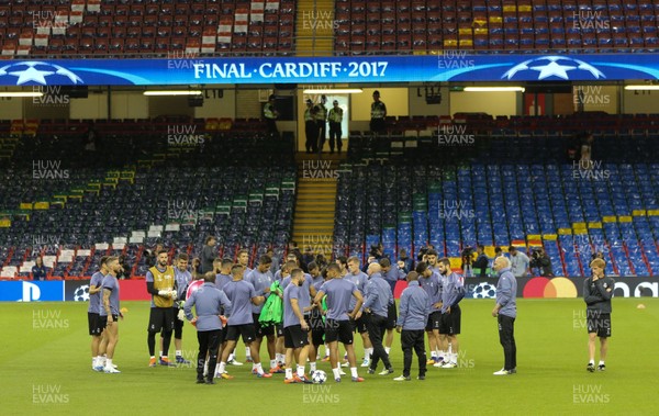 020617 - Real Madrid Training Session, UEFA Champions League Final, Cardiff - Real Madrid team during training at the National Stadium of Wales ahead of the Champions League Final