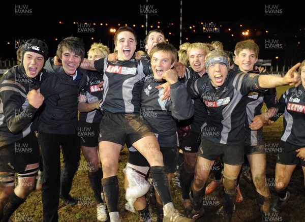 05.03.08 - WRU Reebok u16 Final Blues North v Ospreys Ospreys' players celebrate at the end of the match 