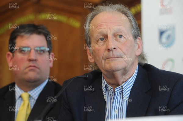 040413 - Regional Rugby Wales Press Conference -Richard Holland and Peter Thomas of Cardiff Blues talk to reporters 