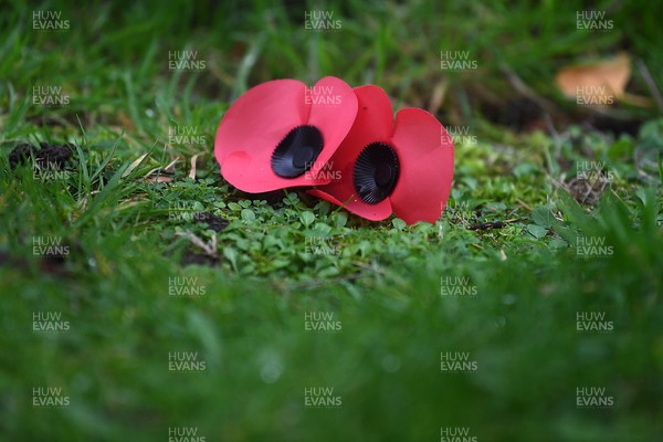 111125 - Remembrance Day - Picture shows poppy’s left at the Great War Memorial in Newport, St Woolos Cemetery for Remembrance Day
