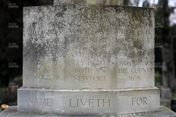 111125 - Remembrance Day - Picture shows the Great War Memorial in Newport, St Woolos Cemetery on Remembrance Day