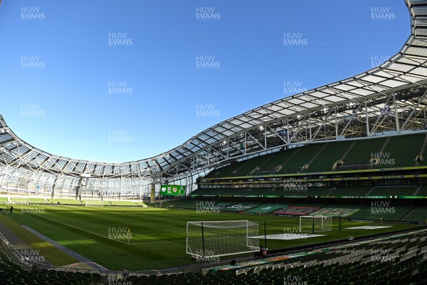 111020 - Republic of Ireland v Wales - UEFA Nations League - A general view of Aviva Stadium in Dublin ahead of kick off