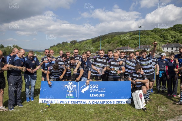 140516 - Resolven v Pontycymmer - SSE SWALEC League 3 West Central A - Resolven celebrate winning the Bowl