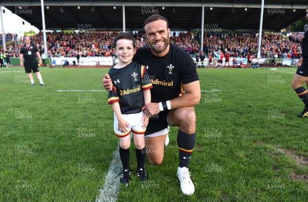 020617 - RGC 1404 v Wales XV - Jamie Roberts of Wales with mascot