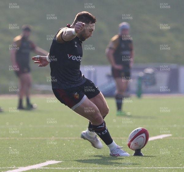 210326 - RGC v Aberavon - Super Rygbi Cymru (SRC) - Billy McBryide of RGC takes the conversion