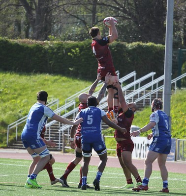 110426 - RGC v Bridgend - Super Rygbi Cymru (SRC) - Harper Chamberlain of RGC goes up for the ball in the line out