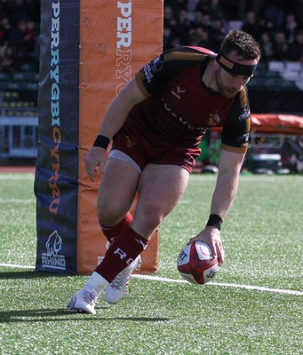 110426 - RGC v Bridgend - Super Rygbi Cymru (SRC) - Billy McBryde of RGC gets the try